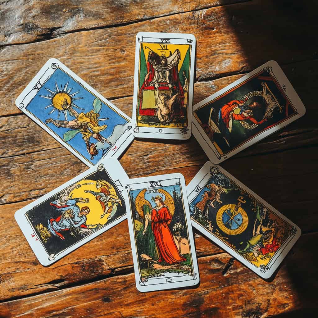 paraskiva   tarot cards lie in a circle on the table on a eeef c c e ed