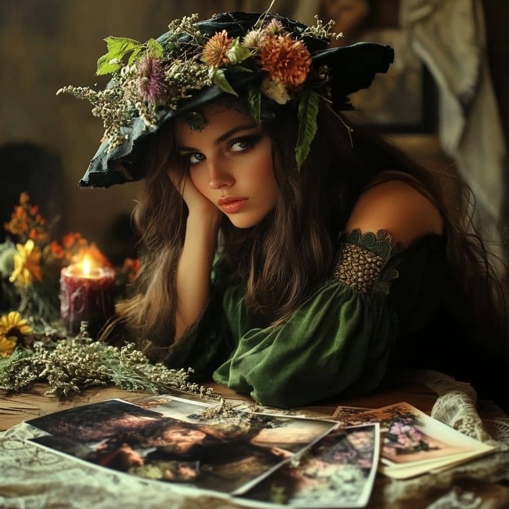 paraskiva  Beltane holiday beautiful witch looks at the ph dee f e f dcde 